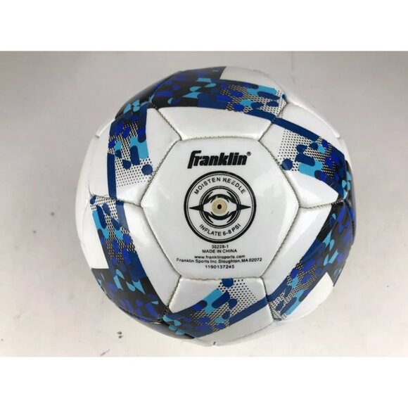 Franklin Sports Inc MLS All Weather Play Soccer Ball Official White Blue Size 4 - Picture 3 of 5
